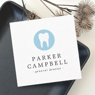 Elke kleurtand logo tandarts tandheelkundig minima vierkante visitekaartje
