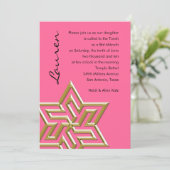 Elke kleurvlek Mitzvah Large Gold Star van David Kaart (Staand voorkant)