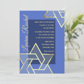 Elke kleurvlek Mitzvah Large Gold Star van David Kaart (Staand voorkant)