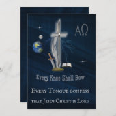 Elke knie moet boog feestdagenkaart (Voorkant / Achterkant)