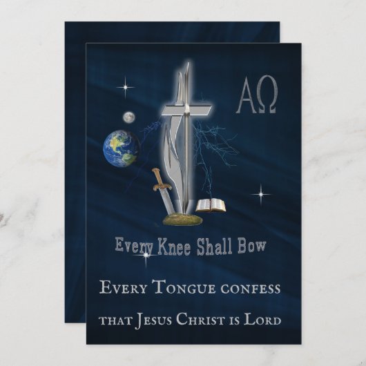 Elke knie moet boog feestdagenkaart (Voorkant / Achterkant)