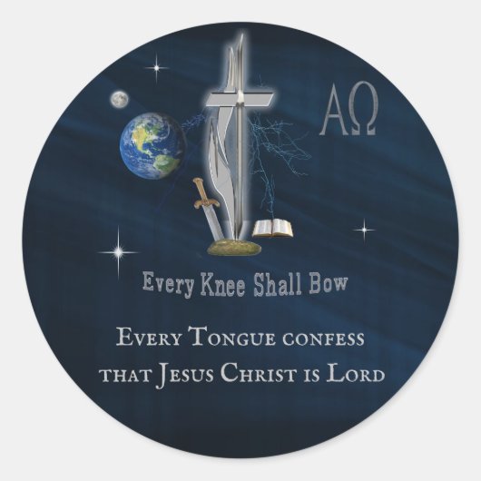 Elke knie moet boog ronde sticker (Voorkant)