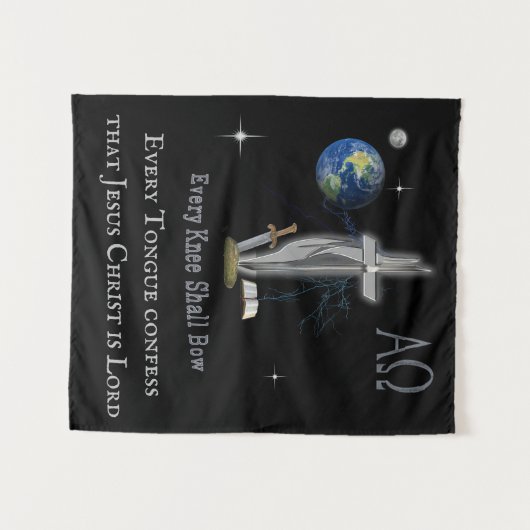 Elke knie moet boog wandkleed (Voorkant (horizontaal))