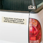 Elke knie moet elke tongue Confess Cream Bumpersticker (Op Truck)
