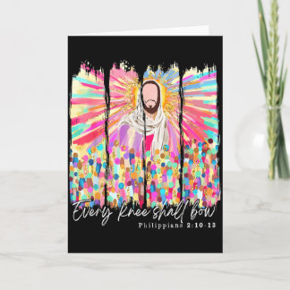 Elke Knie Zal Buigen Christelijke Jezus Bijbelvers Kaart