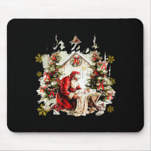 Elke Knie Zal Buigen Funny Knielende Kerstman Baby Muismat