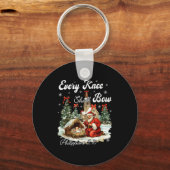 Elke Knie Zal Buigen Jezus Christelijke Kerstman Sleutelhanger (Voorkant)