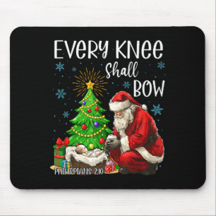 Elke Knie Zal Buigen Kerstman Kerststal Scène Muismat