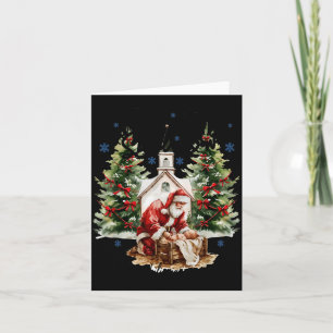 Elke Knie Zal Buigen Religieuze Christelijke Kerst Kaart