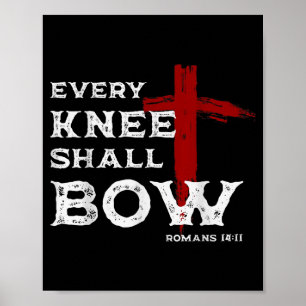 Elke Knie Zal Buigen Romeinen 14_11 Christelijk Je Poster