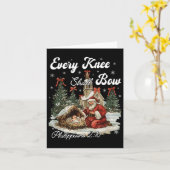 Elke knie zal Christelijke kerst buigen Kaart (Gele Bloem)