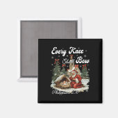Elke knie zal Christelijke kerst buigen Magneet (Voorkant / Achterkant)