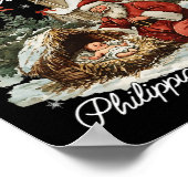 Elke knie zal Christelijke kerst buigen Poster (Hoek)