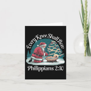 Elke knie zal Jezus buigen Christelijk Kerstman Ch Kaart