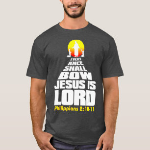 Elke knie zal Jezus verslaan is Lord Christelijk T-shirt