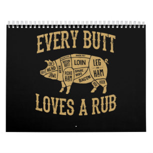Elke knul houdt van een goed rub grappig varkensva kalender