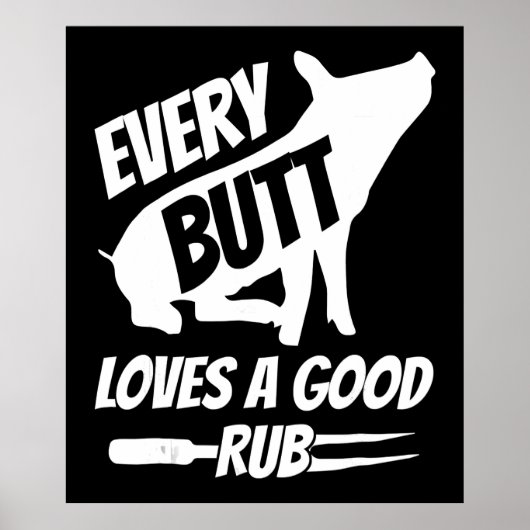 Elke knul houdt van een goed rub grappig varkensva poster (Voorkant)