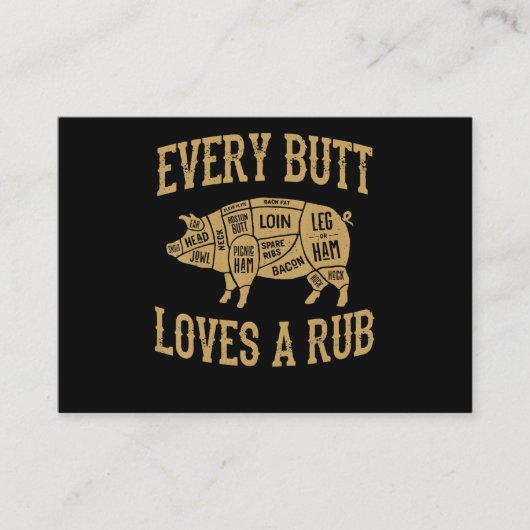 Elke knul houdt van een goed rub grappig varkensva visitekaartje (Voorkant)
