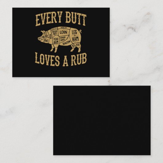 Elke knul houdt van een goed rub grappig varkensva visitekaartje (Voorkant / Achterkant)