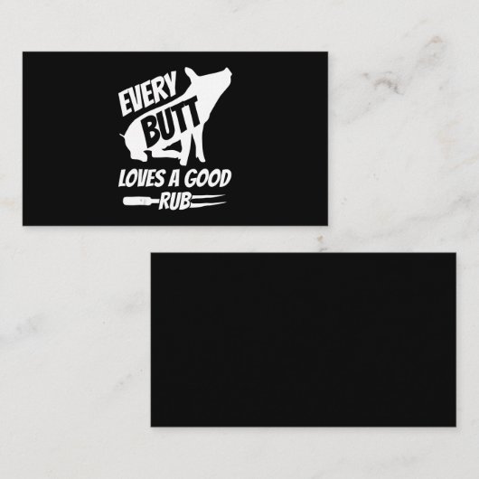 Elke knul houdt van een goed rub grappig varkensva visitekaartje (Voorkant / Achterkant)