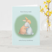 Elke konijn heeft een konijn Schattige sympathie n Kaart (Gele Bloem)