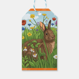 Elke Konijn Houdt Van Bloemen Cadeaulabel