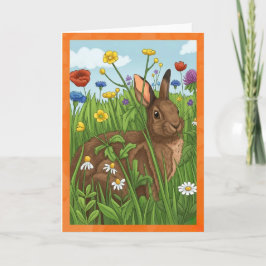 Elke Konijn Houdt van Bloemen Kaart