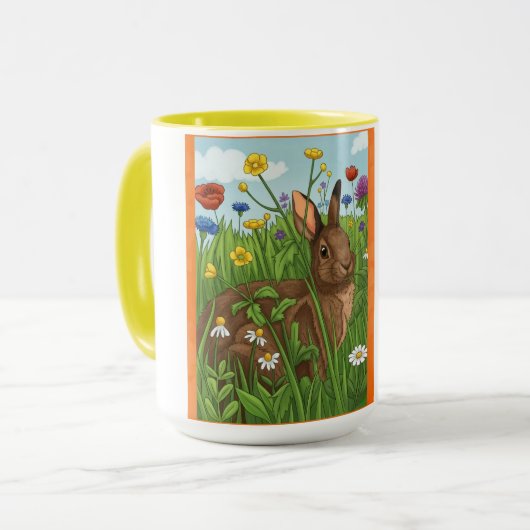 Elke Konijn Houdt Van Bloemen Mok (Voorkant links)