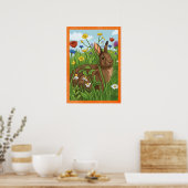 Elke Konijn Houdt Van Bloemen Poster (Keuken)