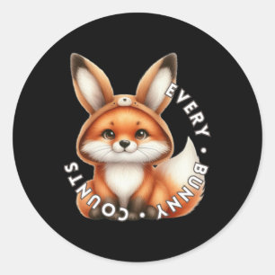 Elke konijn telt - Fox Sticker