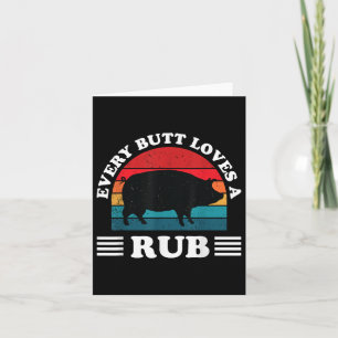 Elke kont houdt van een wrijf grappige BBQ barbecu Kaart