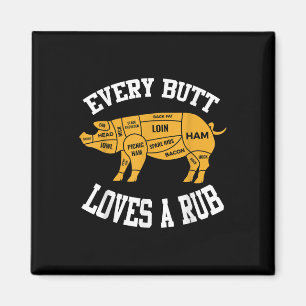 Elke kont houdt van een wrijf grappige bbq kont wr magneet