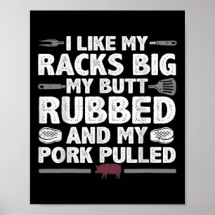 Elke kont houdt verdient een goede wrijfvlees BBQ Poster