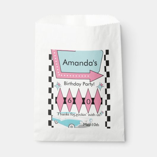 Elke leeftijd, 1950 is Diner Birthday Dank je wel Bedankzakje (Voorkant)