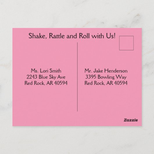 Elke leeftijd, 1950's Diner Birthday Uitnodiging (Achterkant)