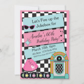 Elke leeftijd, 1950's Diner Birthday Uitnodiging (Voorkant)