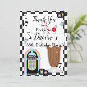 Elke leeftijd, 1950's Retro Birthday Bedankkaart (Staand voorkant)