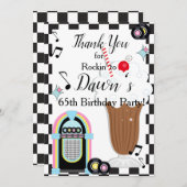 Elke leeftijd, 1950's Retro Birthday Bedankkaart (Voorkant / Achterkant)