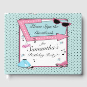 Elke leeftijd, 1950's Retro Birthday Guest Book Gastenboek (Voorkant)