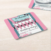 Elke leeftijd, 1950's Retro Birthday Kartonnen Onderzetters (Schuin)