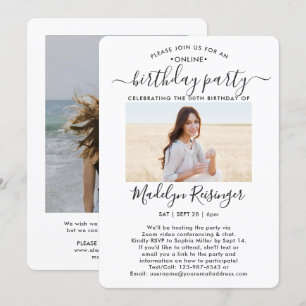 Elke leeftijd 2 Foto van Virtual Online Birthday P Kaart