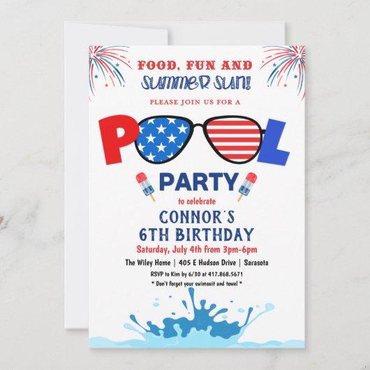 ELKE LEEFTIJD - 4 juli uitnodiging van de partij (Voorkant)