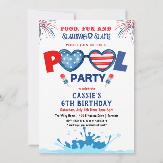 ELKE LEEFTIJD - 4 juli uitnodiging van de partij (Voorkant)