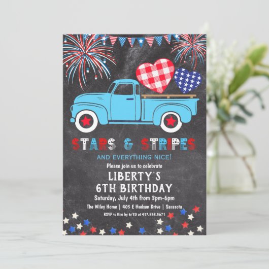 ELKE LEEFTIJD - 4 juli uitnodiging van de partij (Staand voorkant)