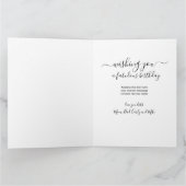 Elke leeftijd 5 Foto Collage Blauw Aangepast Birth Kaart (Binnen)