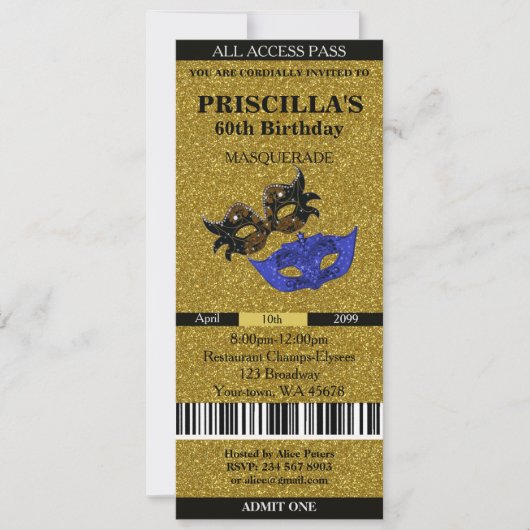 Elke leeftijd, 60e, Uitnodigingskaart Verjaardagsv Kaart (Voorkant)