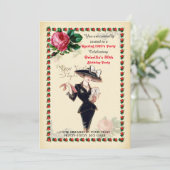 elke leeftijd, 60e, Verjaardag Party vrouw, Gatsby Kaart (Staand voorkant)