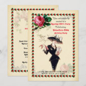 elke leeftijd, 60e, Verjaardag Party vrouw, Gatsby Kaart (Voorkant / Achterkant)