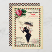 elke leeftijd, 60e, Verjaardag Party vrouw, Gatsby Kaart (Voorkant / Achterkant)