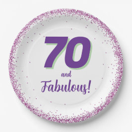 Elke leeftijd 70ste verjaardag papieren bordje